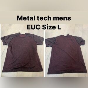 Size Large men’s Lululemon vent vent tech tee EUC